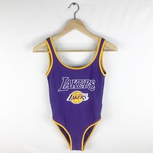 NWOT Forever 21 Los Angeles Lakers Body Suit S